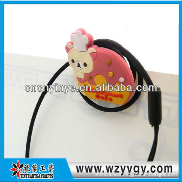 Modificado para requisitos particulares lindo suave pvc promocional earbud devanadera del cable del